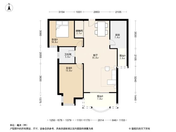 百德·康桥假日户型图
