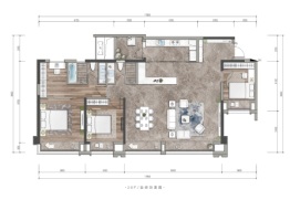 财信·北滨壹品3室2厅1厨2卫建面163.24㎡