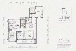 万科·半岛国际3室2厅1厨2卫建面115.00㎡