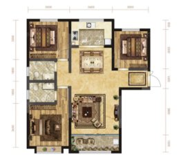 益景佳苑3室2厅1厨2卫建面126.00㎡