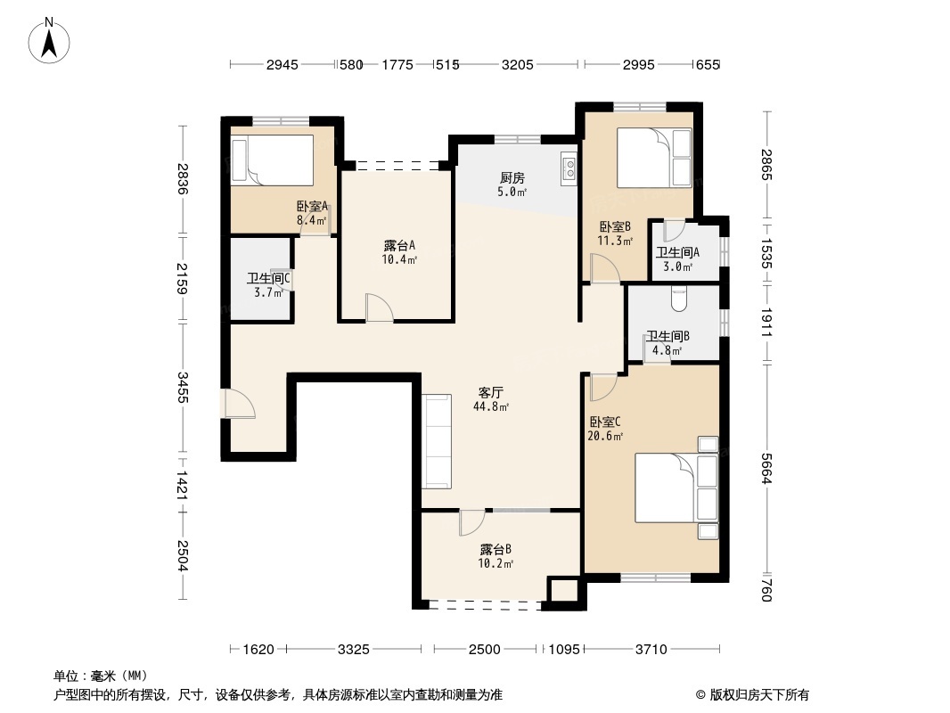 户型图1/2