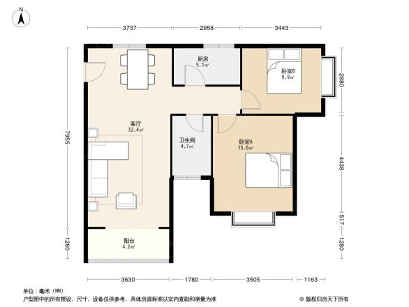 明苑花园商住楼户型图
