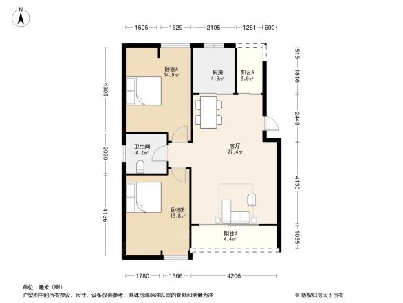 华杰·赫尔馨居户型图