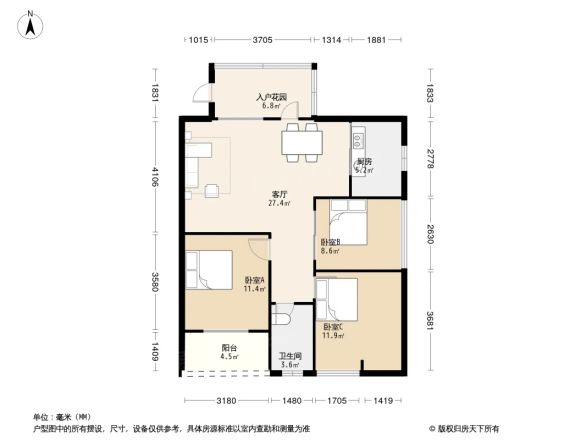 华杰·赫尔馨居户型图