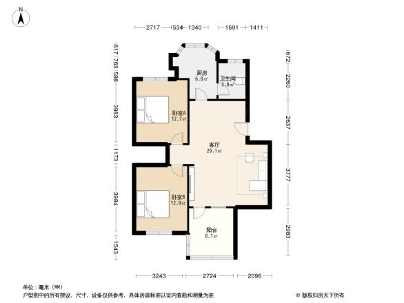 雁北花园户型图