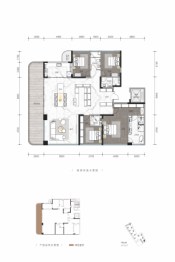 中国铁建西派御江4室2厅1厨3卫建面235.00㎡