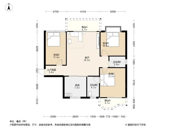 银滩融鑫苑户型图