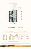 华润置地荣华府85㎡户型图