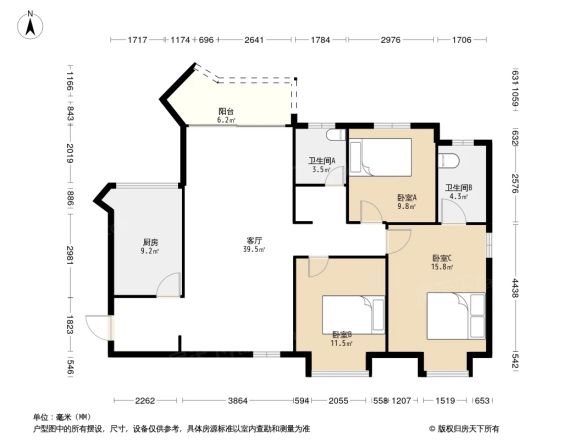 汇景公寓户型图