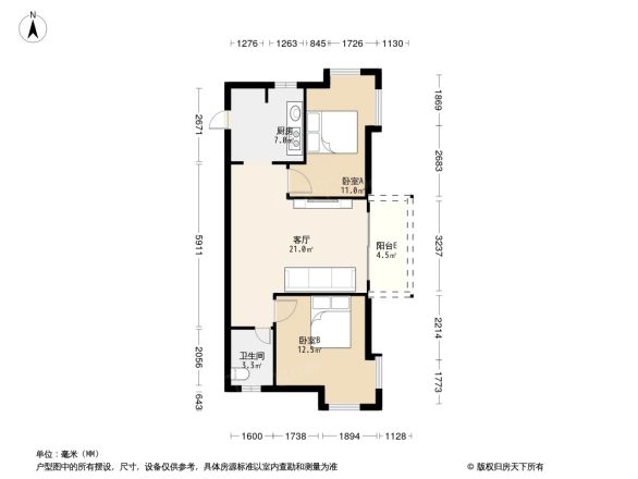 凯昇银滩假日公寓商住楼户型图