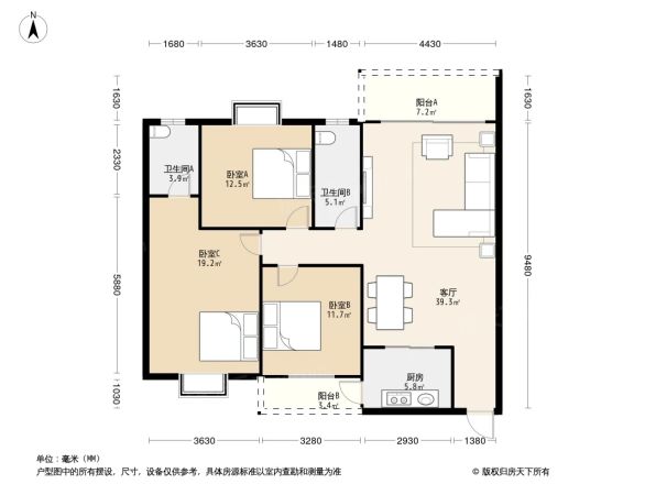 天赐花园户型图