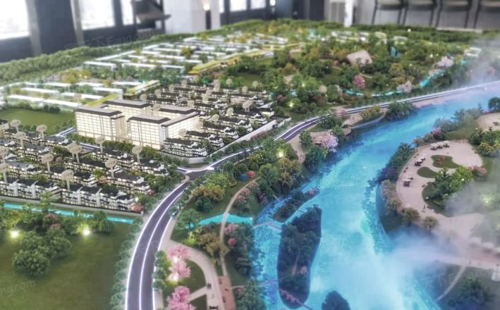 蜀道蓝城·桃李春风商住楼实景图