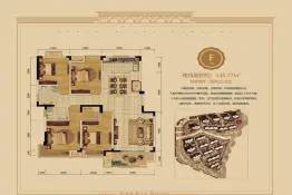 远大中央公园4室2厅1厨2卫建面1.0㎡