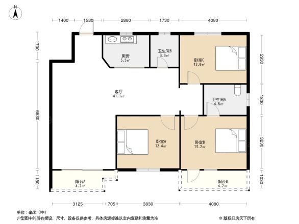 海蓝花园户型图