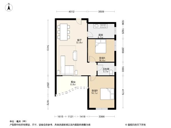 盛盛花园户型图