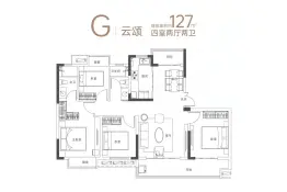 文演中心4室2厅1厨2卫建面127.0㎡