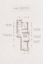 沈阳御龙湾2室1厅1厨1卫建面77.00㎡