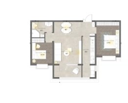 三榆柏朗峰2室2厅1厨1卫建面99.00㎡