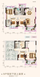 津桥上郡3室2厅2卫建面115.00㎡