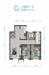 交建·雅苑3室2厅1厨1卫建面108.19㎡