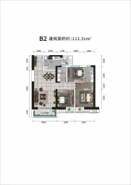 秦州印象·福居3室2厅1厨2卫建面112.31㎡