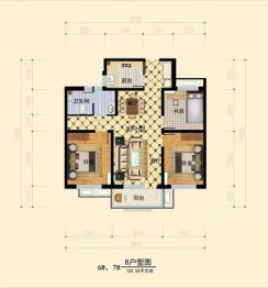 元信·济北郡3室2厅1厨1卫建面103.50㎡