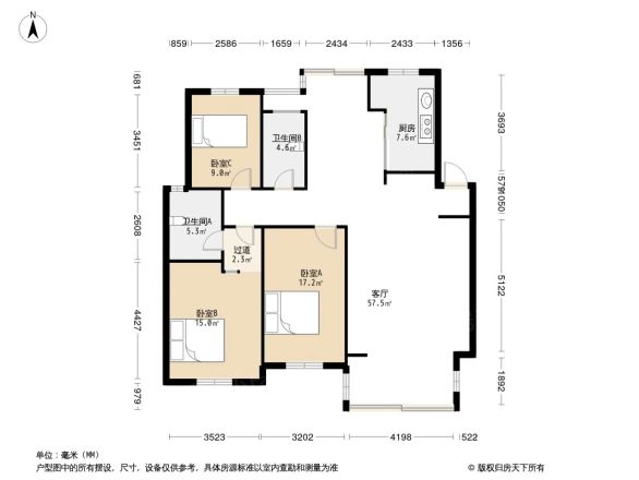 卧龙山水绿都户型图
