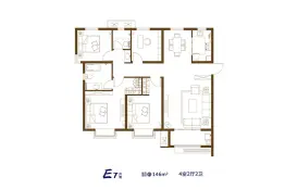 中新·锦绣天地4室2厅1厨2卫建面146.00㎡