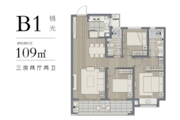 华宇·锦绣澜湾3室2厅1厨2卫建面109.00㎡