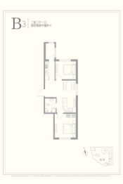 城芯壹品2室2厅1厨1卫建面87.00㎡