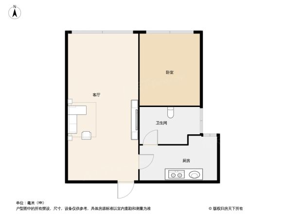 欣北钱江国际广场酒店式公寓户型图