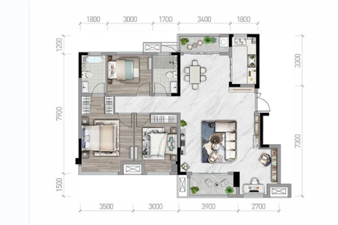 新城德商·蓉御天骄户型图