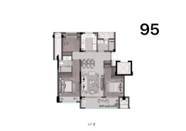 广宇锦云里3室2厅1厨2卫建面95.00㎡