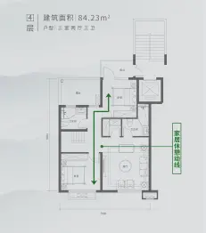 玉泉山居3室2厅1厨3卫建面134.05㎡