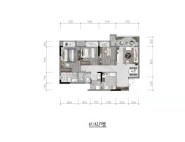 三一云城3室2厅1厨2卫建面90.00㎡