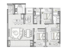 中信泰富·玖著云庭4室2厅1厨2卫建面143.00㎡