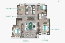 东原·印澜湾4室2厅1厨2卫建面135.00㎡