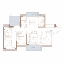 湾上一品3室2厅1厨2卫建面117.00㎡