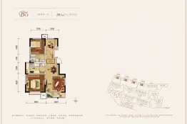 中车·悦湖湾3室2厅1厨1卫建面90.0㎡