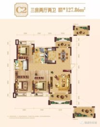 瑞湖·坐标城3室2厅1厨2卫建面127.86㎡