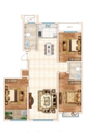 金庆书香府3室2厅1厨2卫建面137.90㎡