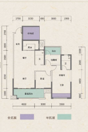 路桥·观江府3室2厅1厨2卫建面113.00㎡