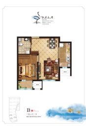 白石山居锦华园1室2厅1厨1卫建面52.00㎡