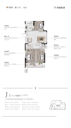 永威广宇南都新城3室2厅1厨2卫建面139.00㎡