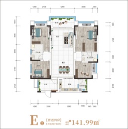 熙畔别院4室2厅1厨2卫建面141.99㎡