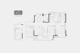 四季风华里4室2厅1厨2卫建面143.00㎡