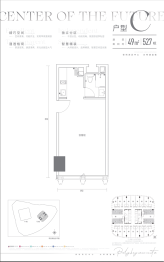 保利灣區中心1室1卫建面49.00㎡