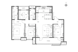 保利城4室2厅1厨2卫建面140.0㎡