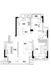 碧桂园·都荟锦3室2厅1厨1卫建面95.00㎡