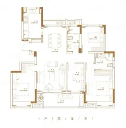 钱龙银色港湾4室2厅1厨2卫建面126.00㎡